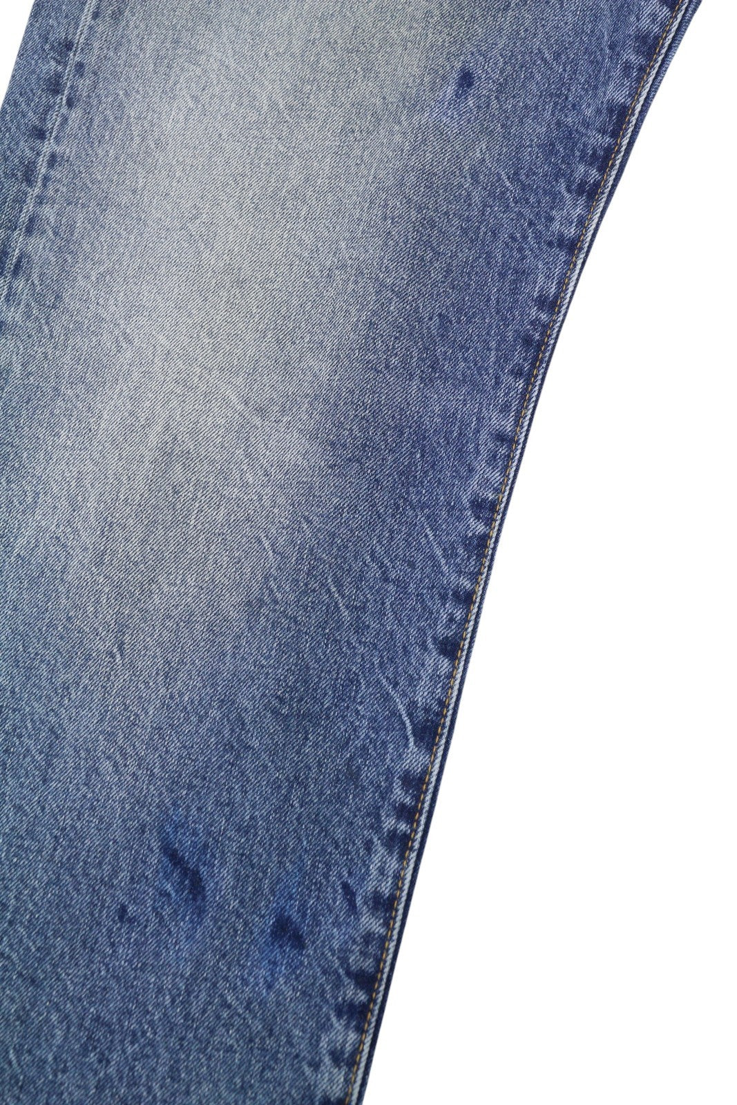 R13 Boyfriend Women Jeans 30 Jasper Straight Fit Whiskers Faded Ankle Blue PF25