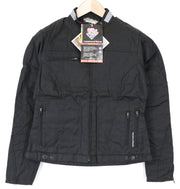 TUCANO URBANO Queen moteriška IT40 juoda vaškuota medvilninė motociklininko striukė, kvėpuojanti 