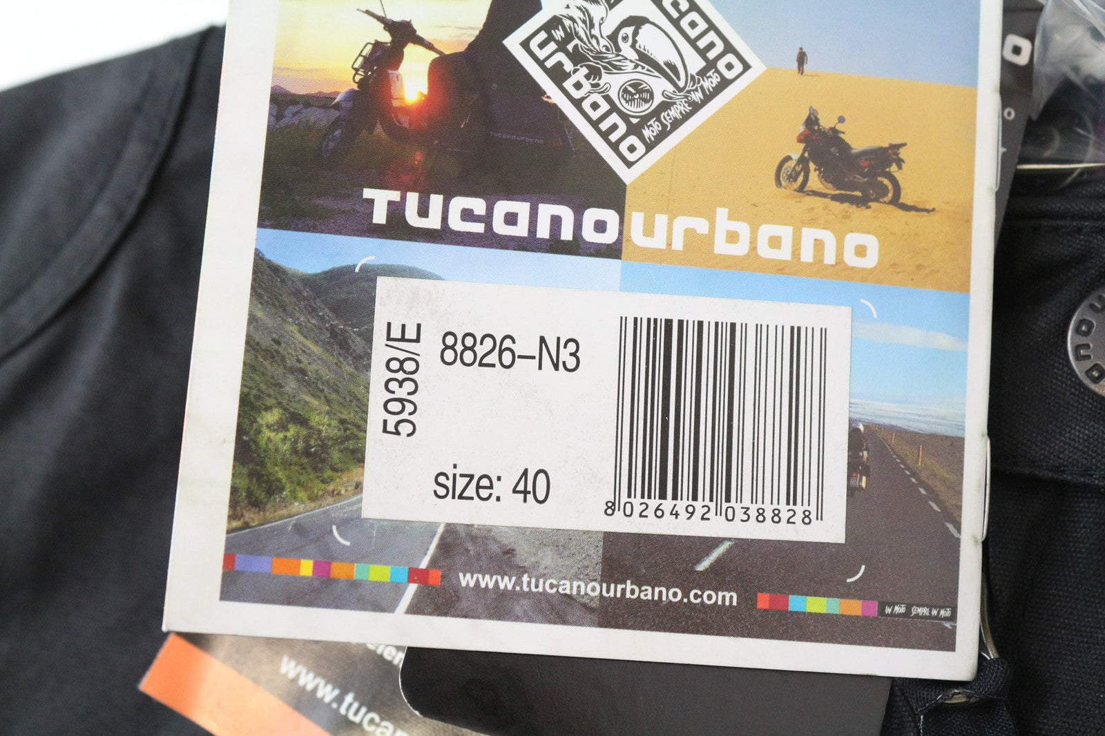 TUCANO URBANO Queen moteriška IT40 juoda vaškuota medvilninė motociklininko striukė, kvėpuojanti 