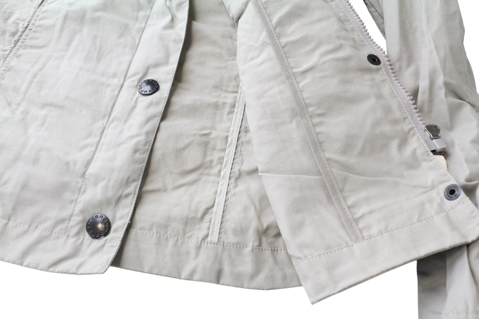 TUCANO URBANO Demetra Women's IT38 Beige Grey Cotton Moto Jacket Windproof