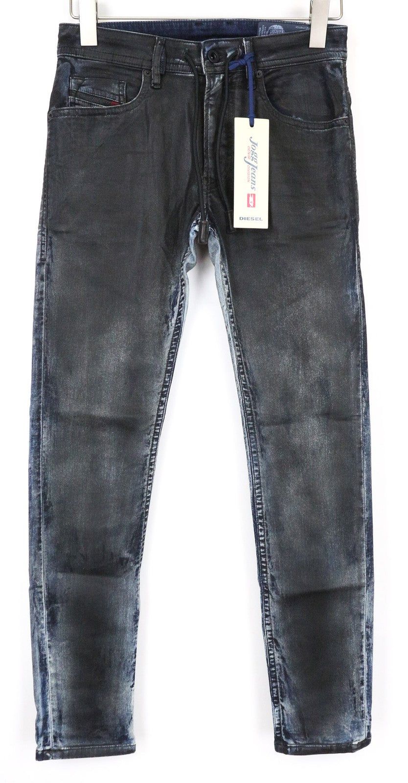 DIESEL Thommer CB-NE 086AZ Men's W26 Slim Grey Blue Sweat Jogg Stretch Jeans