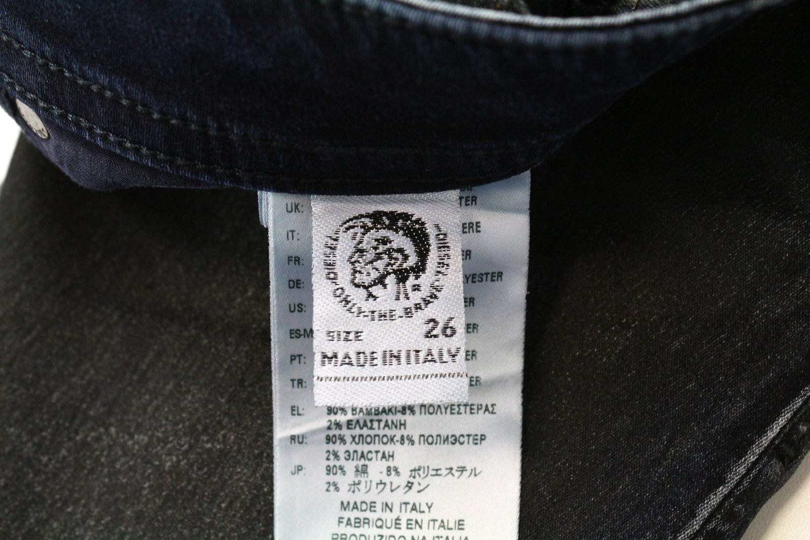 DIESEL Thommer CB-NE 086AZ Men's W26 Slim Grey Blue Sweat Jogg Stretch Jeans