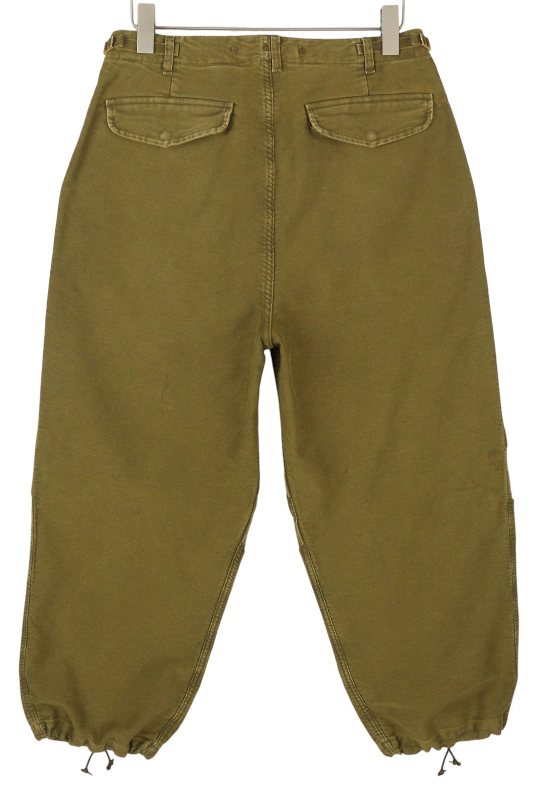 R13 Ankle Military Women Trousers 30 Olive Garment Dyed Moleskin FW25 RRP1199