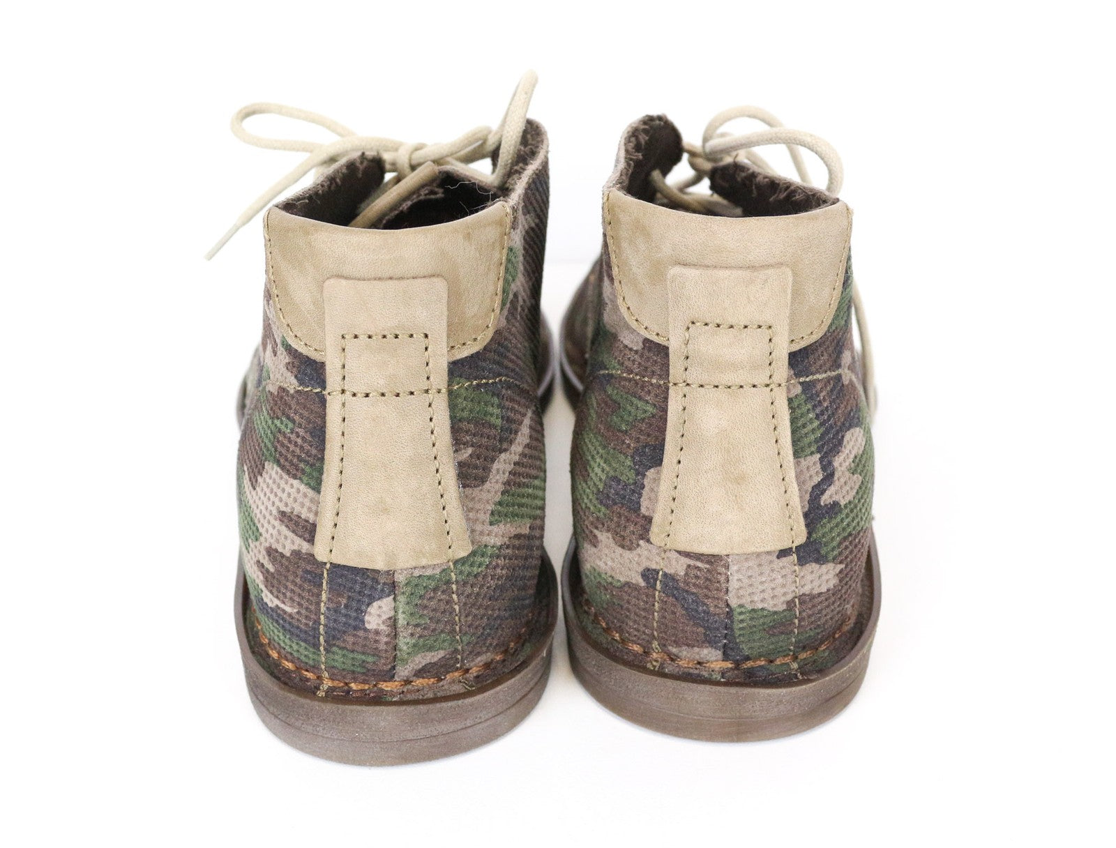 REPLAY Men's Shoes EU40 Brown Camouflage Pattern Lace-Up High-Top Casual