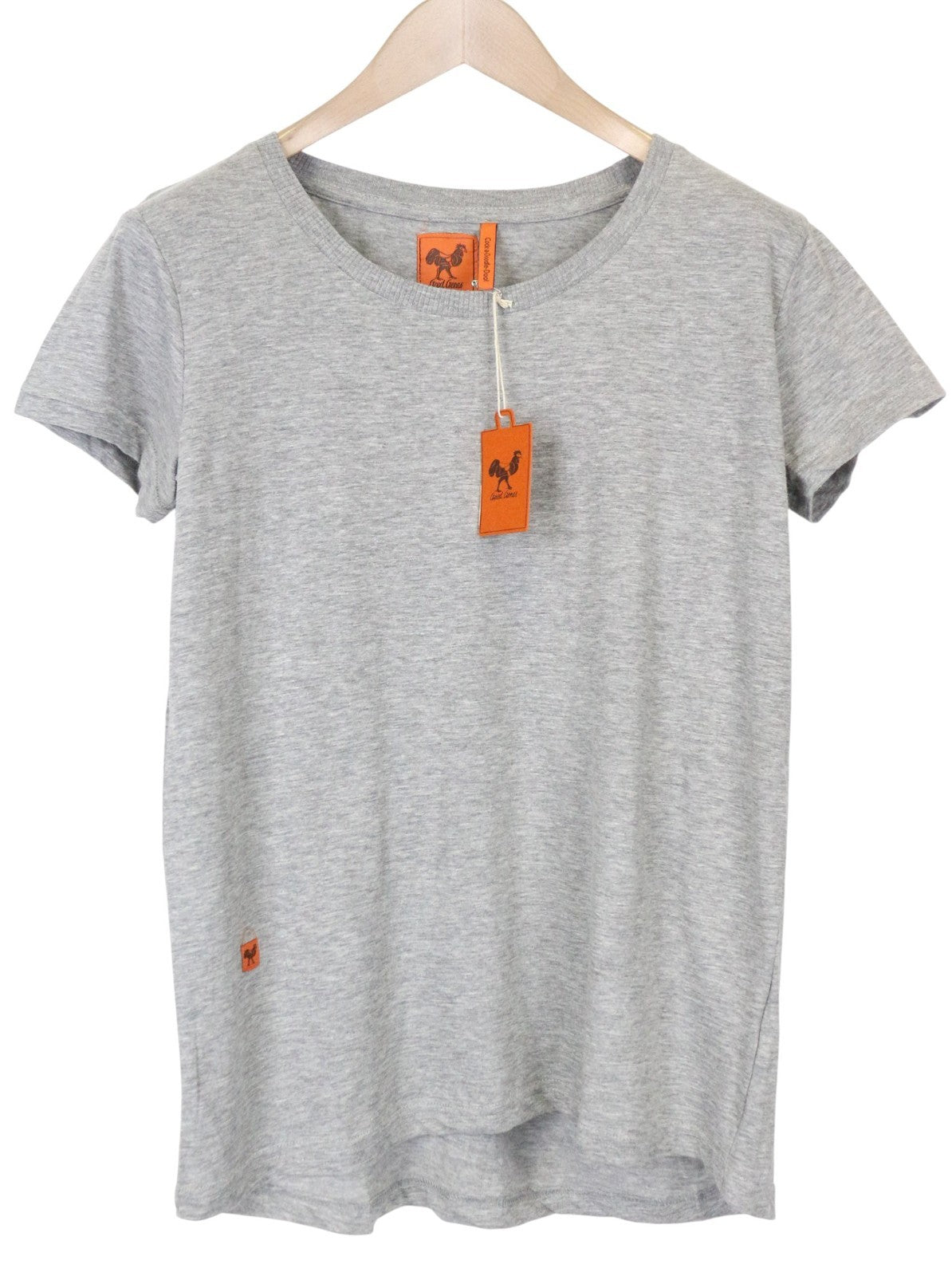 GOOD GENES Men's T-Shirt M Grey Melange Jersey Cotton Mix Crew Neck Tee