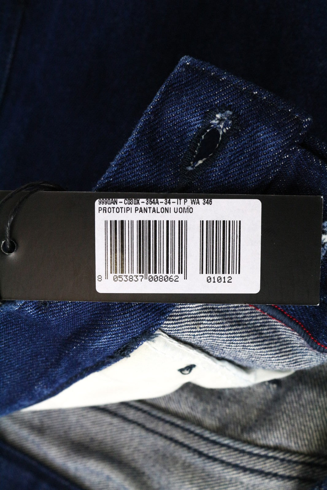 DIESEL Mharky 0078F vyriški džinsai W34 mėlyni, ploni, netempiami, su sagomis, aptempti 