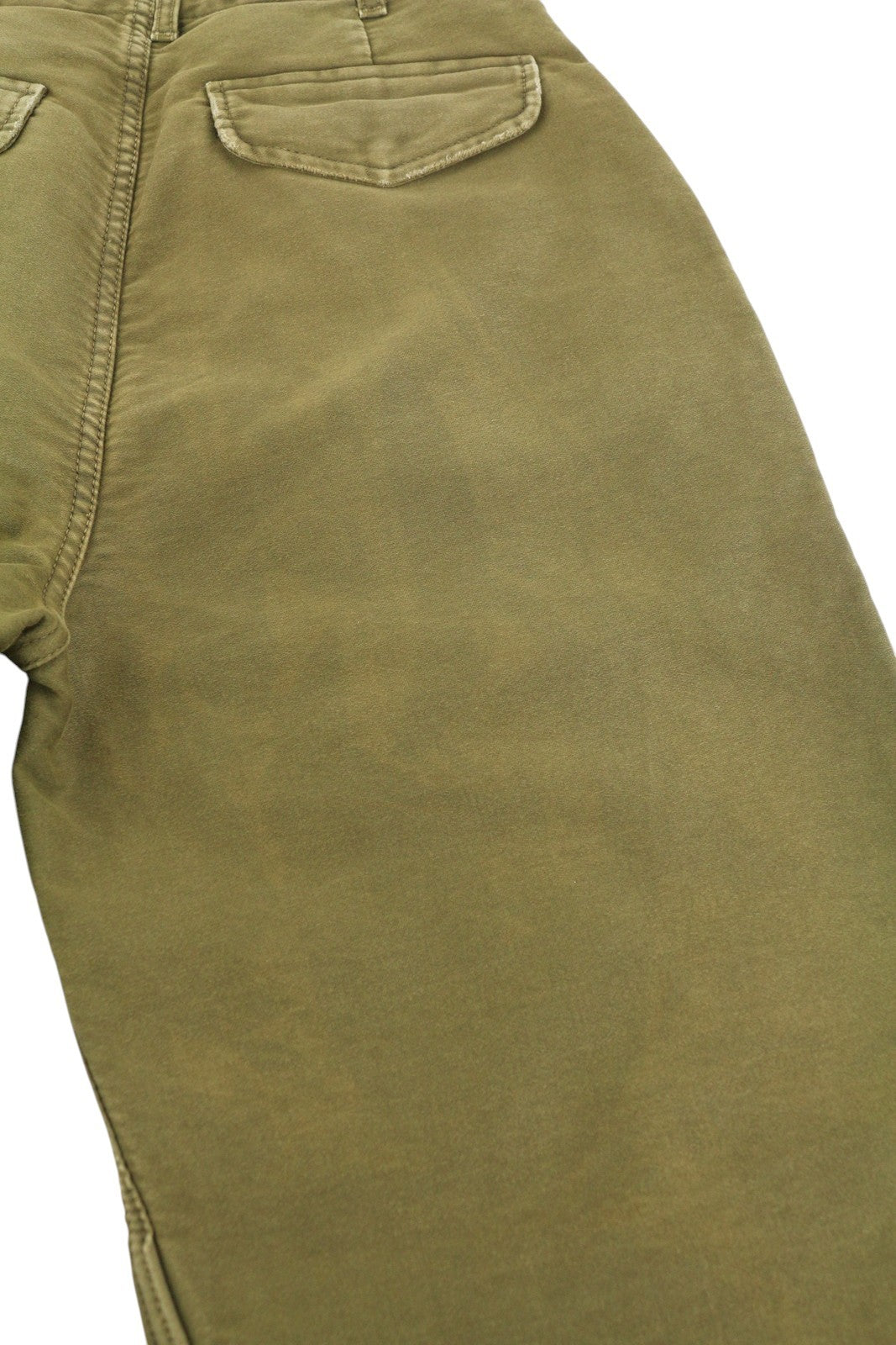 R13 Ankle Military Women Trousers 25 Olive Garment Dyed Moleskin FW25 RRP1199