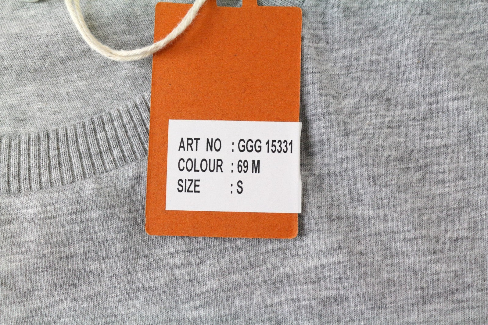 GOOD GENES Men's T-Shirt S Grey Melange Cotton Blend Jersey Crewneck Tee