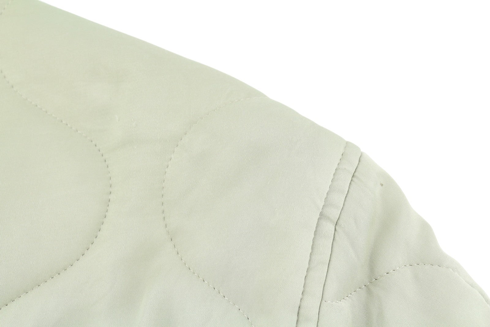 ALLSAINTS Foxi Liner Women Jacket EU42 Green Button-Up Quilted Crew Neck Pockets