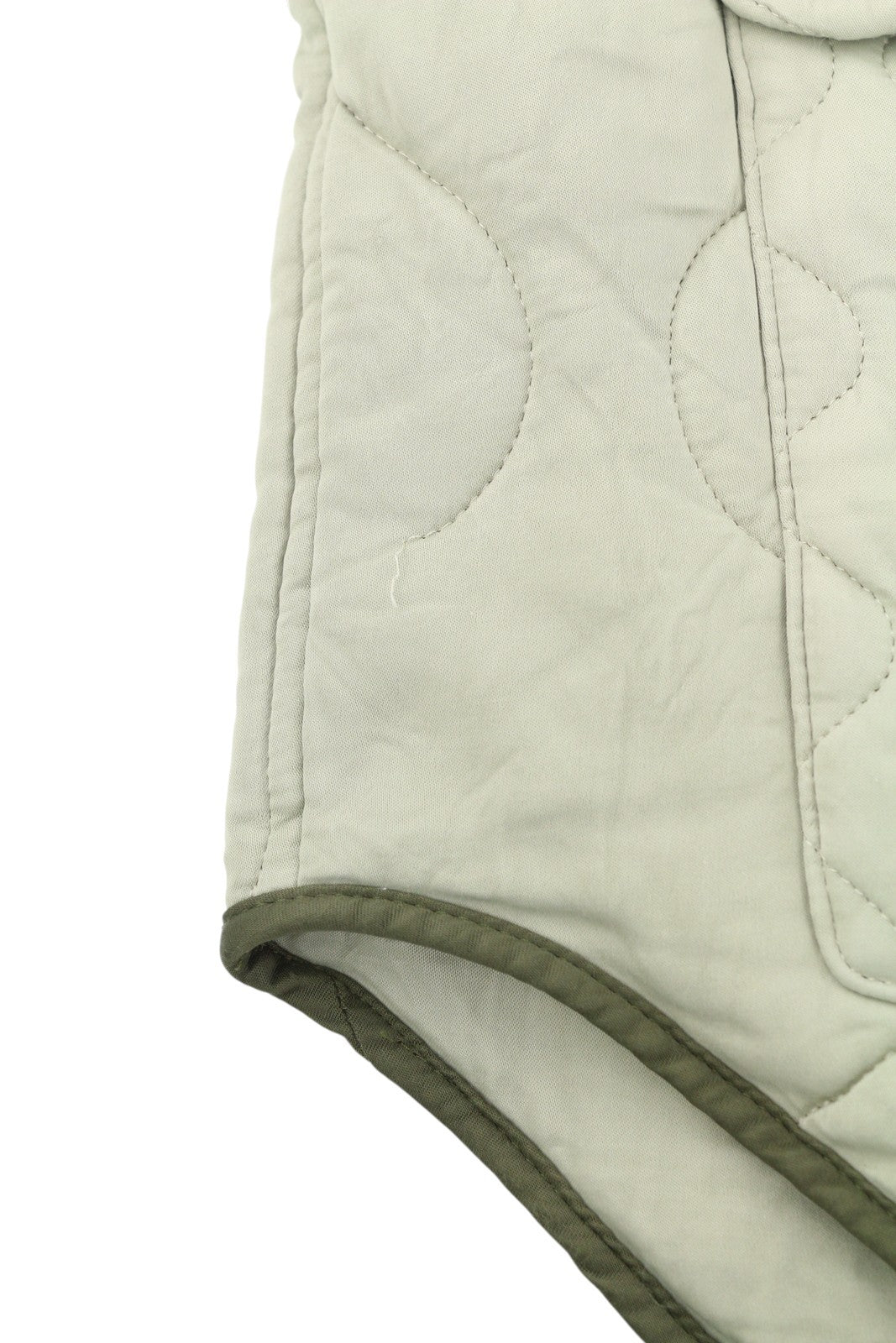 ALLSAINTS Foxi Liner Women Jacket EU42 Green Button-Up Quilted Crew Neck Pockets