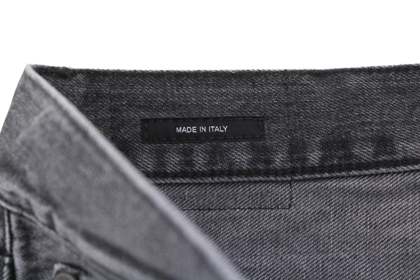 R13 Boyfriend Women Jeans 27 Wilson Black Whiskers Faded Cropped Ankle PS25