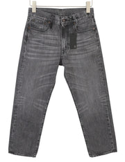 R13 Boyfriend Women Jeans 24 Wilson Black Whiskers Faded Cropped Straight PS25