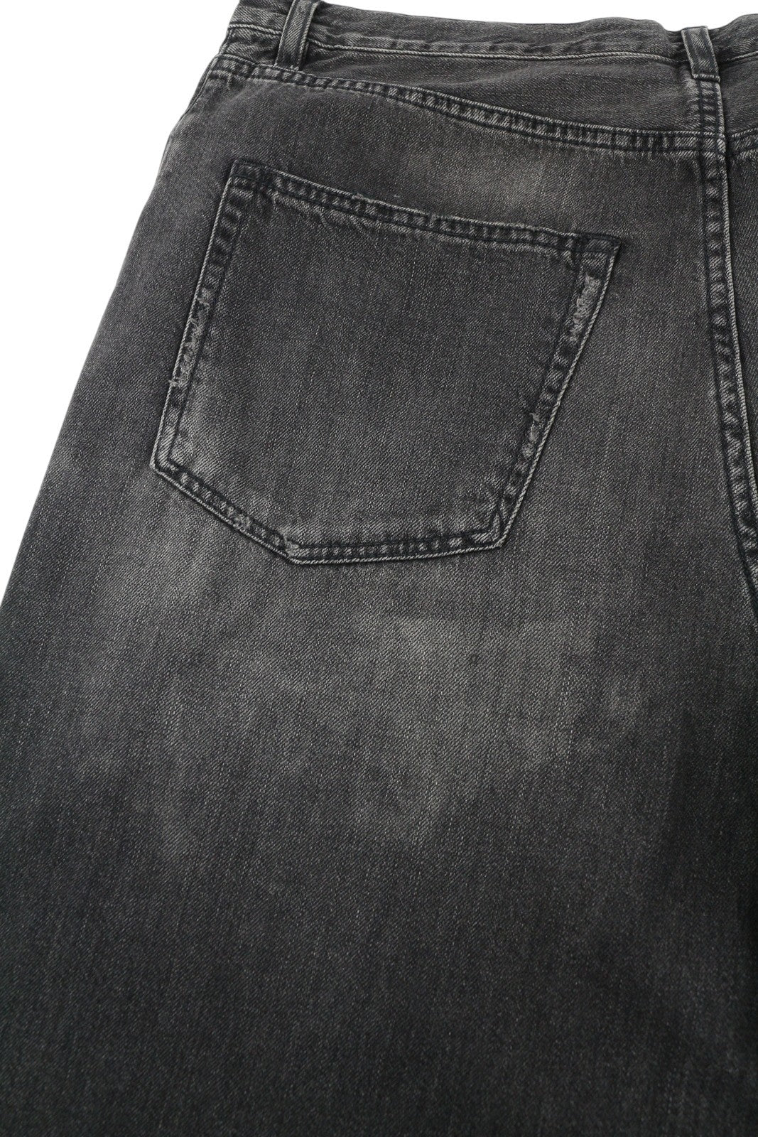 R13 Damon Pleated Women Jeans 28 Ellery Black Whiskers Faded Relaxed Fit Denim