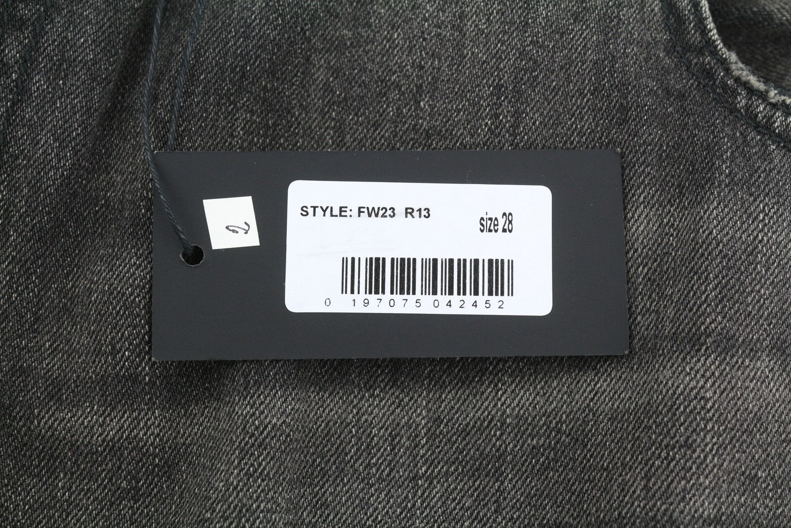 R13 Damon Pleated Women Jeans 28 Ellery Black Whiskers Faded Relaxed Fit Denim