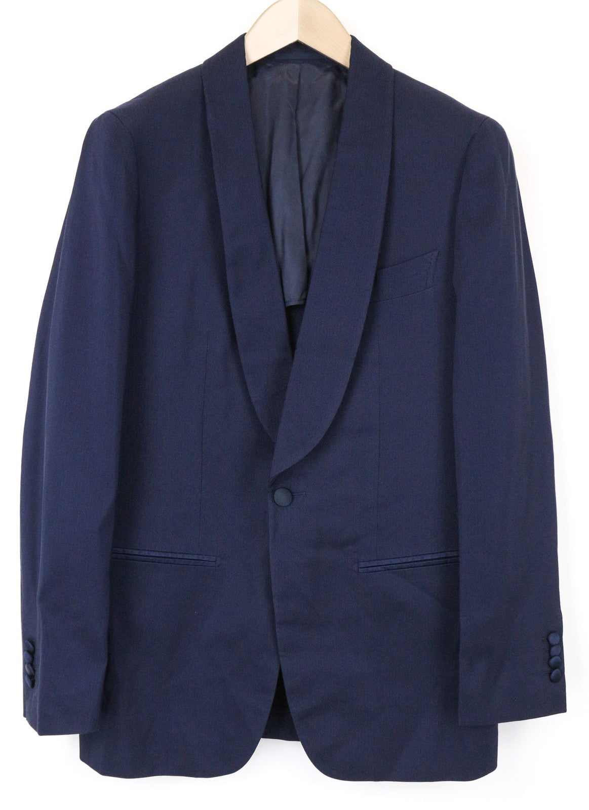 SUITSUPPLY Manhattan Men's Blazer UK38R Slim Cotton Silk Blend Blue Formal