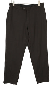 SUITSUPPLY Brescia Men Trousers UK42L Brown Wool Silk Linen Tapered Fit Zip Fly