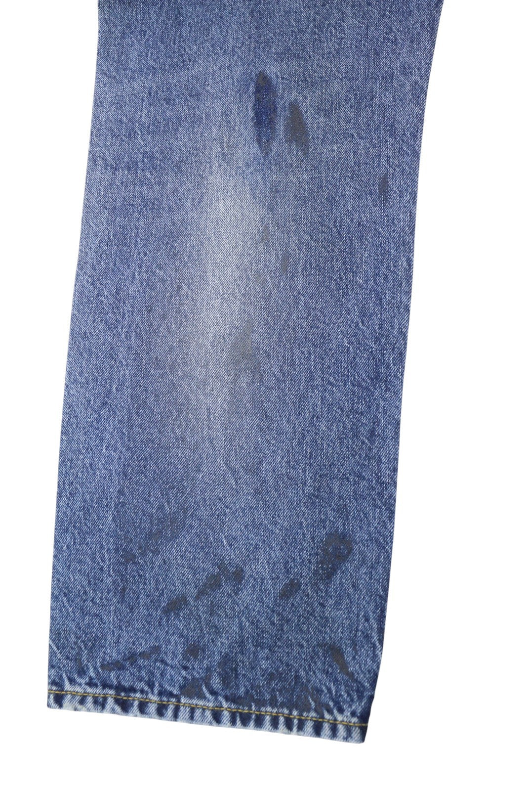 R13 Boyfriend Women Jeans 27 Jasper Straight Fit Whiskers Faded Ankle Blue PF25