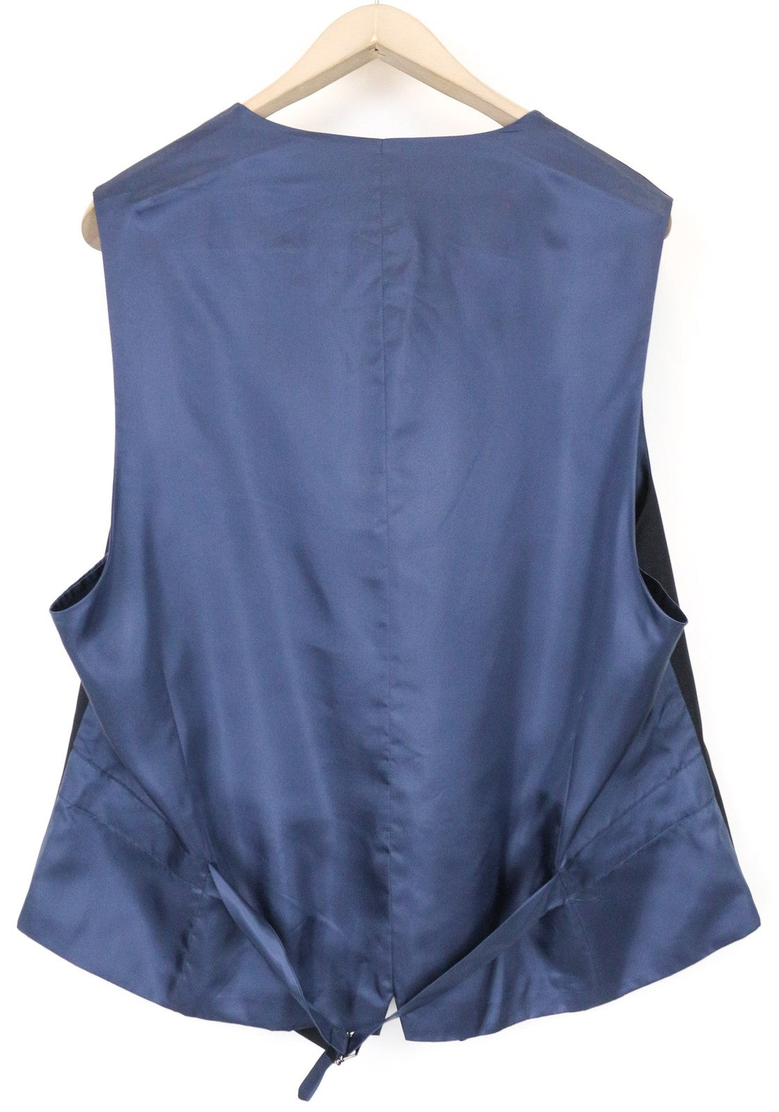 SUITSUPPLY Ferrara Men's Waistcoat UK52L Blue Slim Pure Wool V-Neck Vest