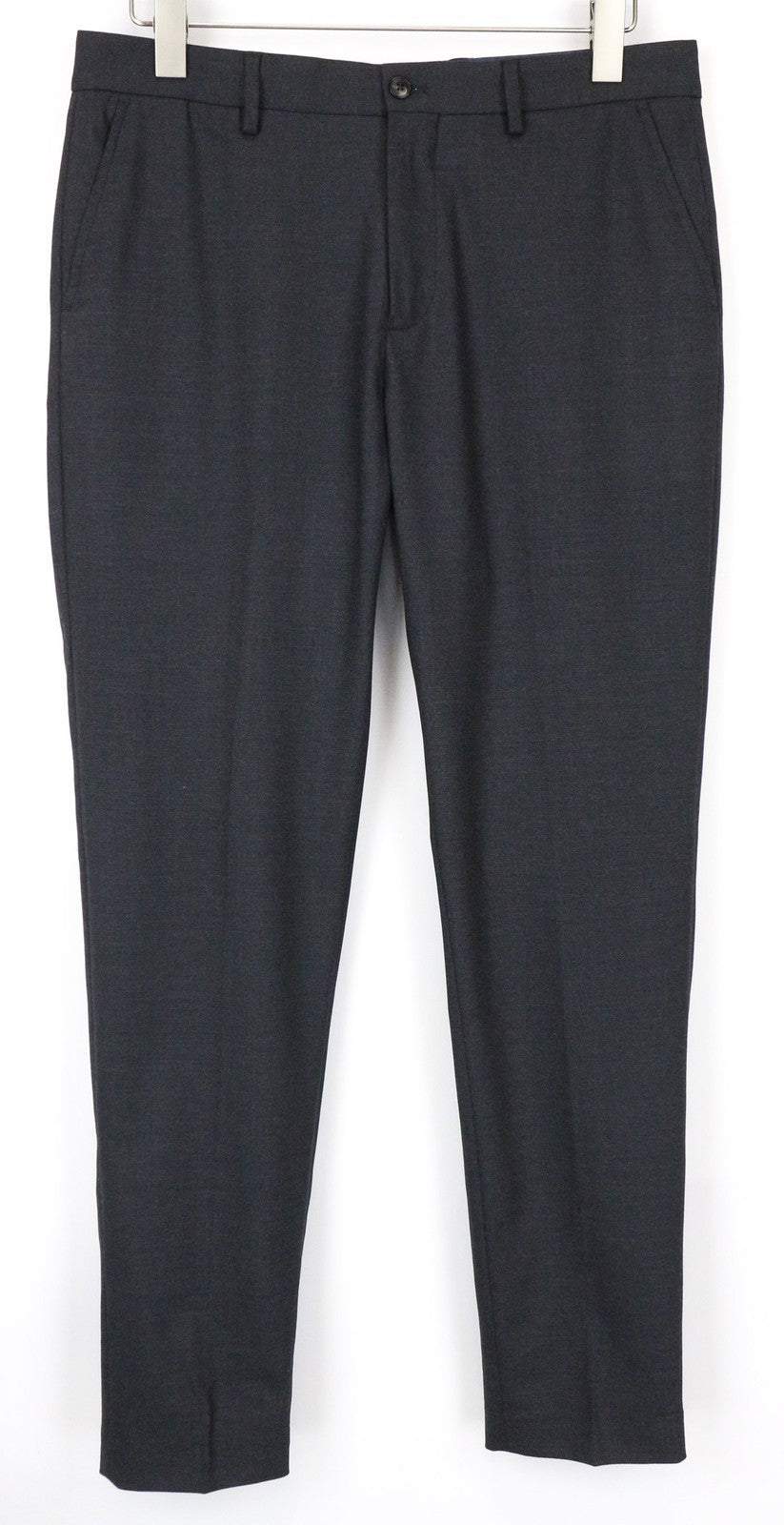 SCOTCH & SODA Men's Trousers 50 Dark Grey Slim Flat-Front Classic Chino Zip