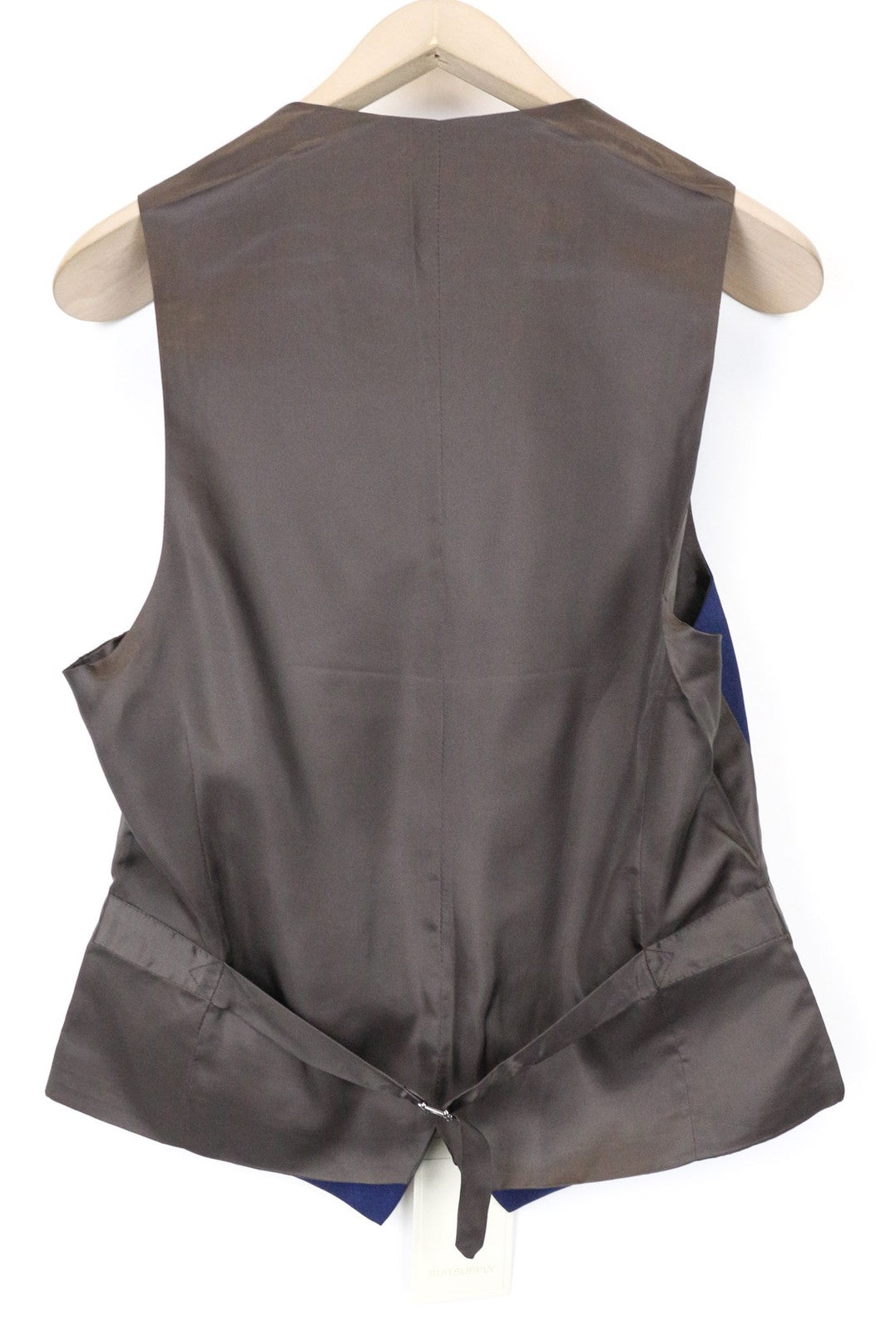 SUITSUPPLY Ferrara Men's Waistcoat UK36R Mid Blue Slim Pure Wool Formal Vest