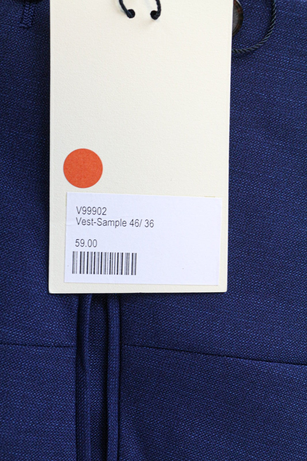 SUITSUPPLY Ferrara Men's Waistcoat UK36R Mid Blue Slim Pure Wool Formal Vest