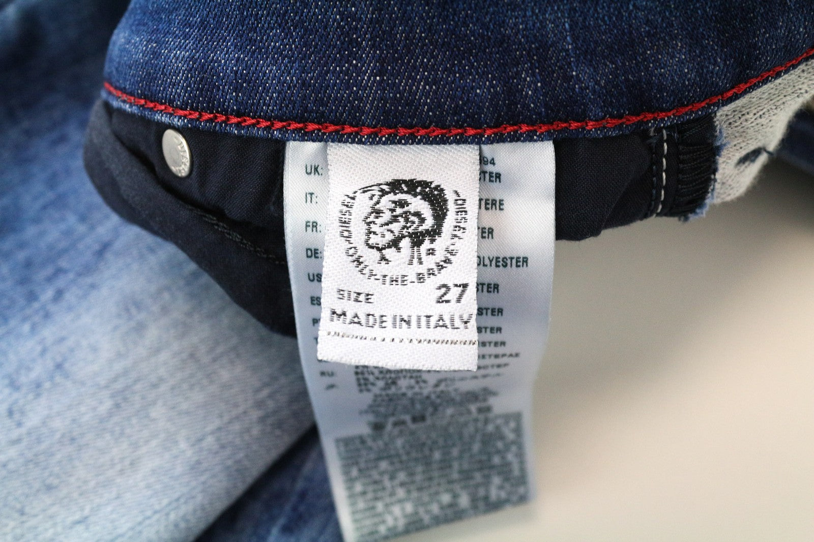 DIESEL Krailey-B-T 080AS Women's Jeans W27 Blue Jogg Sweat Stretch Distressed