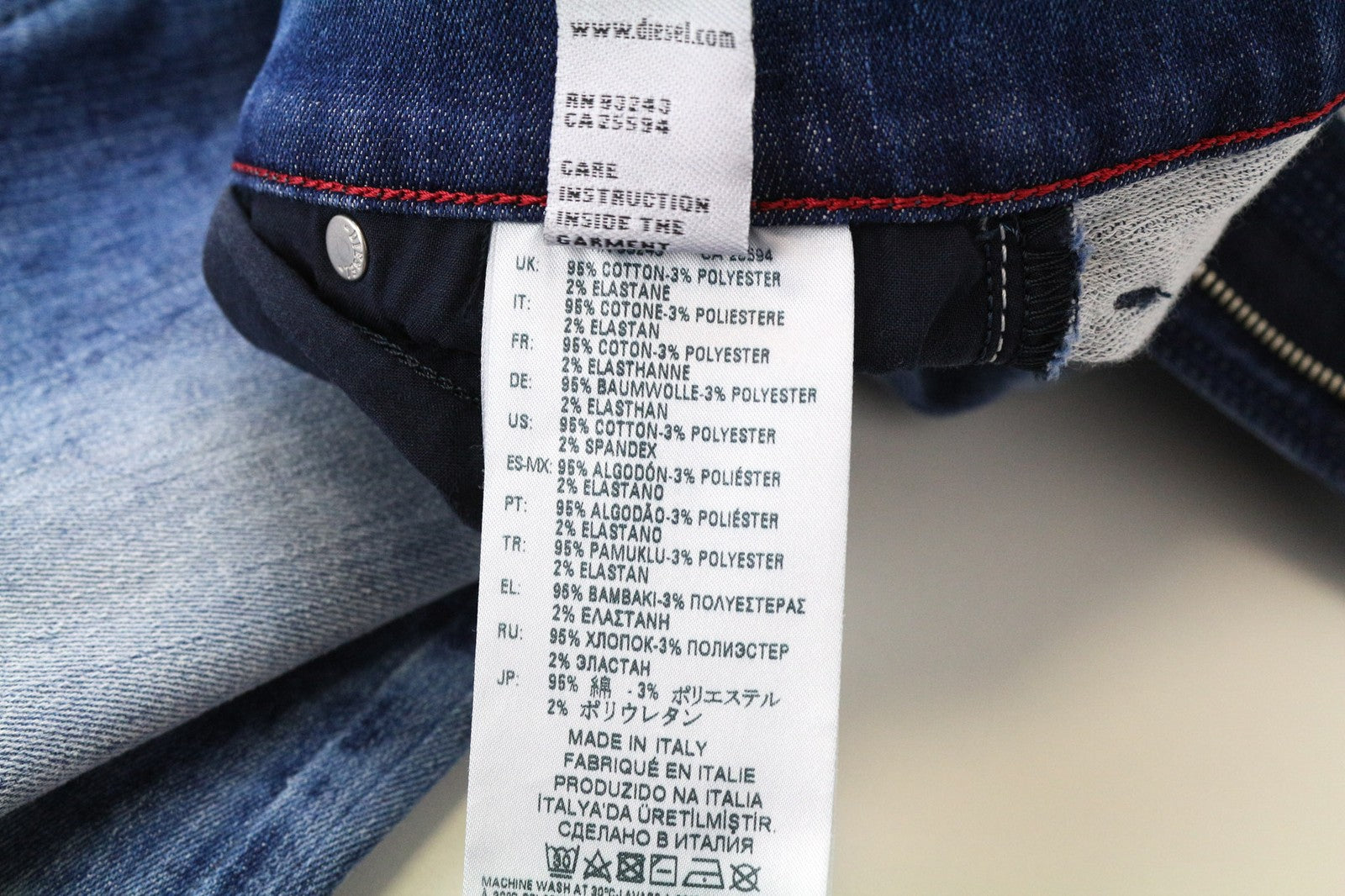 DIESEL Krailey-B-T 080AS Women's Jeans W27 Blue Jogg Sweat Stretch Distressed