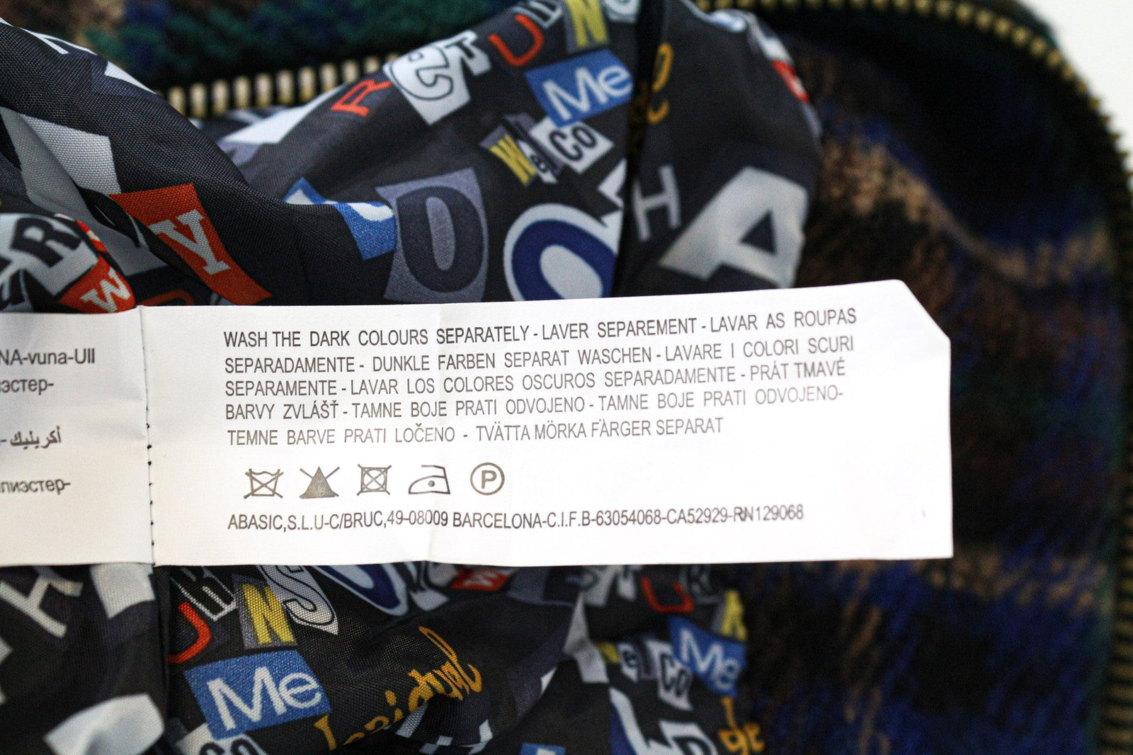 DESIGUAL Women's Coat 40 Blue Checked Tartan Wool Blend Kimono Relaxed Neck