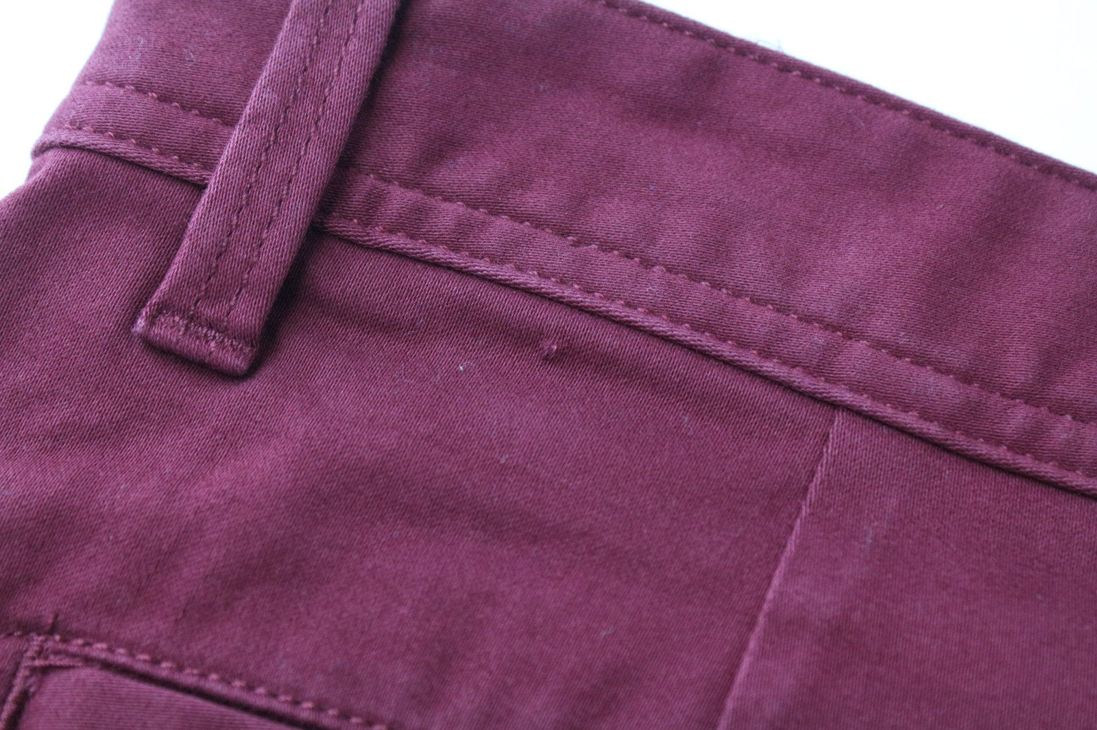 REPLAY Tom Men's Trousers W34/L30 Red Stretch Chino Straight Leg Zip Classic