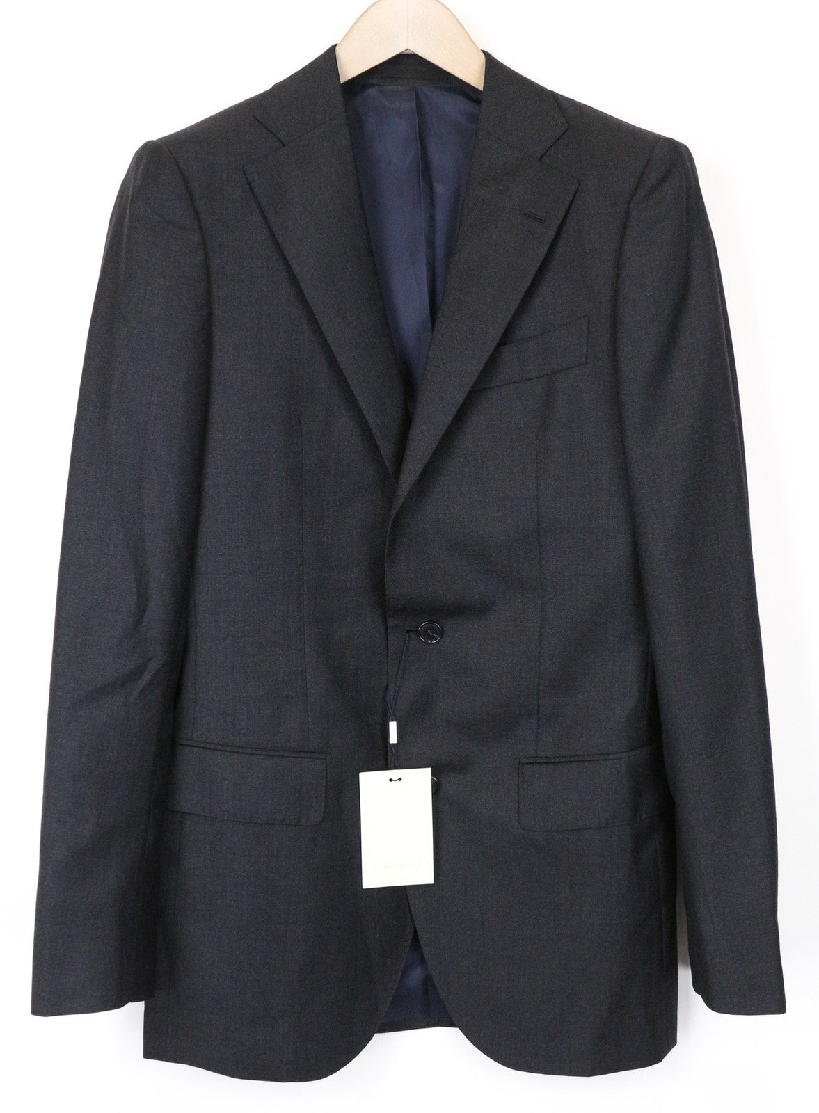 SUITSUPPLY Lazio Men's Blazer UK38L Slim Dark Grey Wool Melange Formal Coat