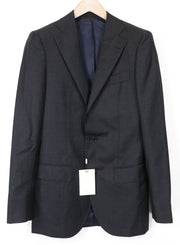 SUITSUPPLY Lazio Men's Blazer UK38L Slim Dark Grey Wool Melange Formal Coat