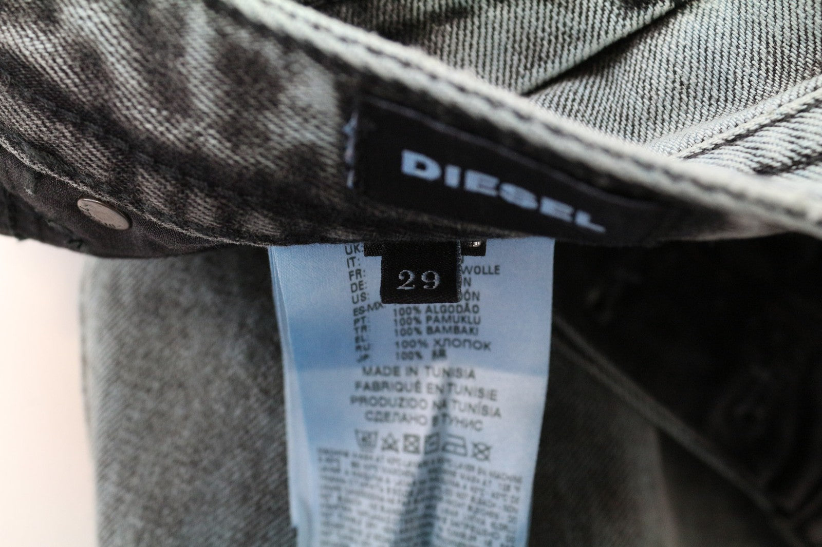 DIESEL D-Buster-CO 00SJ7S Men's Jeans W29 Blue Slim Regular Taper Non-Stretch