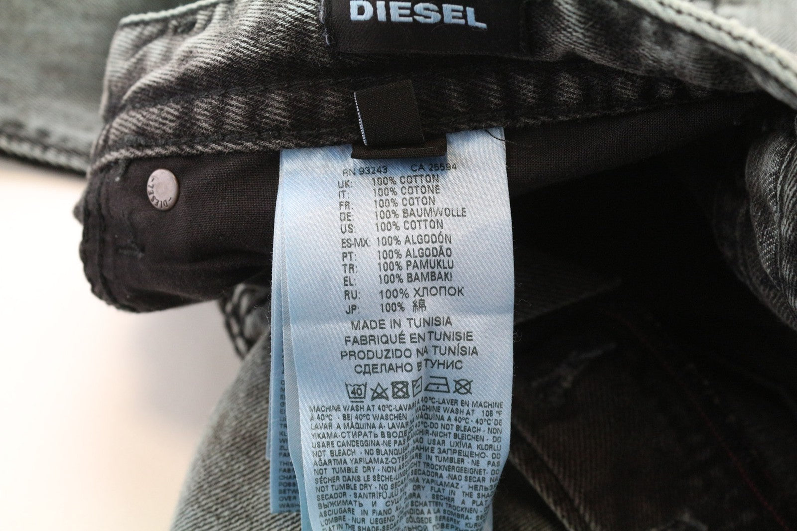 DIESEL D-Buster-CO 00SJ7S Men's Jeans W29 Blue Slim Regular Taper Non-Stretch