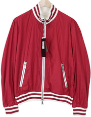 RICHMOND Men's Jacket IT52 Red Sports Designer Windproof Striped Rib Lined