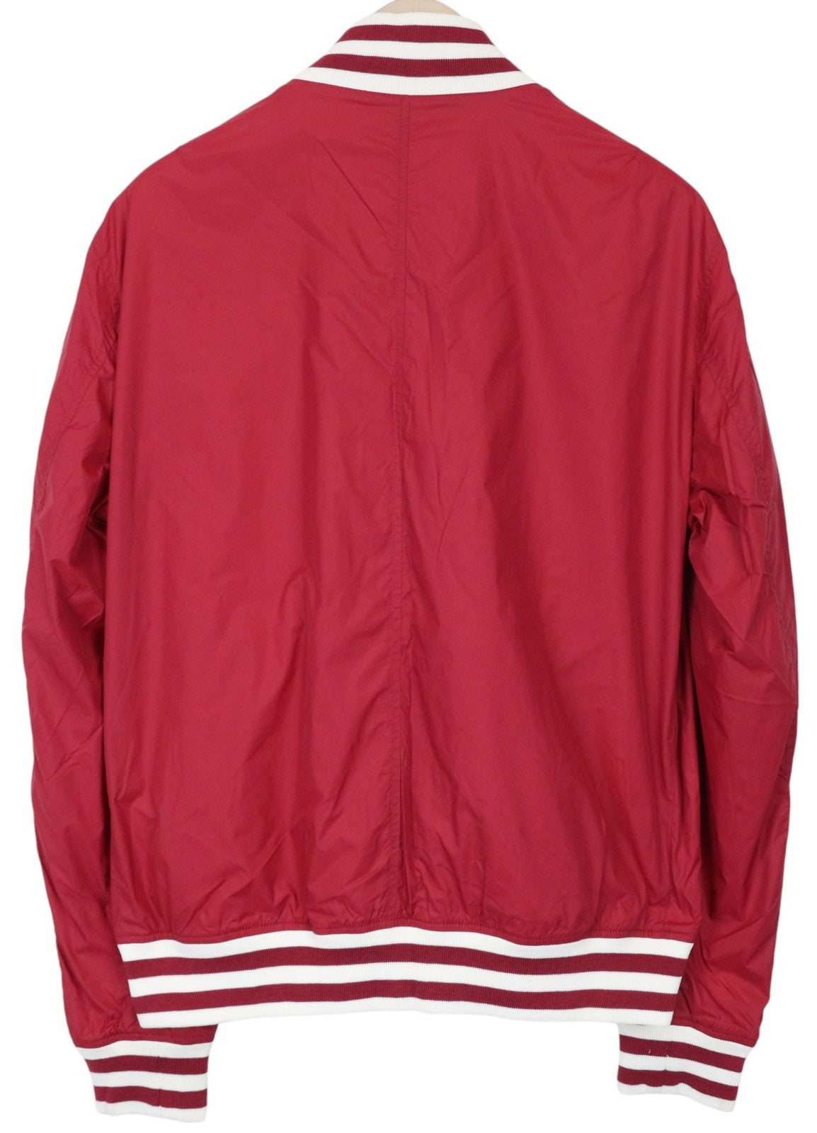 RICHMOND Men's Jacket IT52 Red Sports Designer Windproof Striped Rib Lined