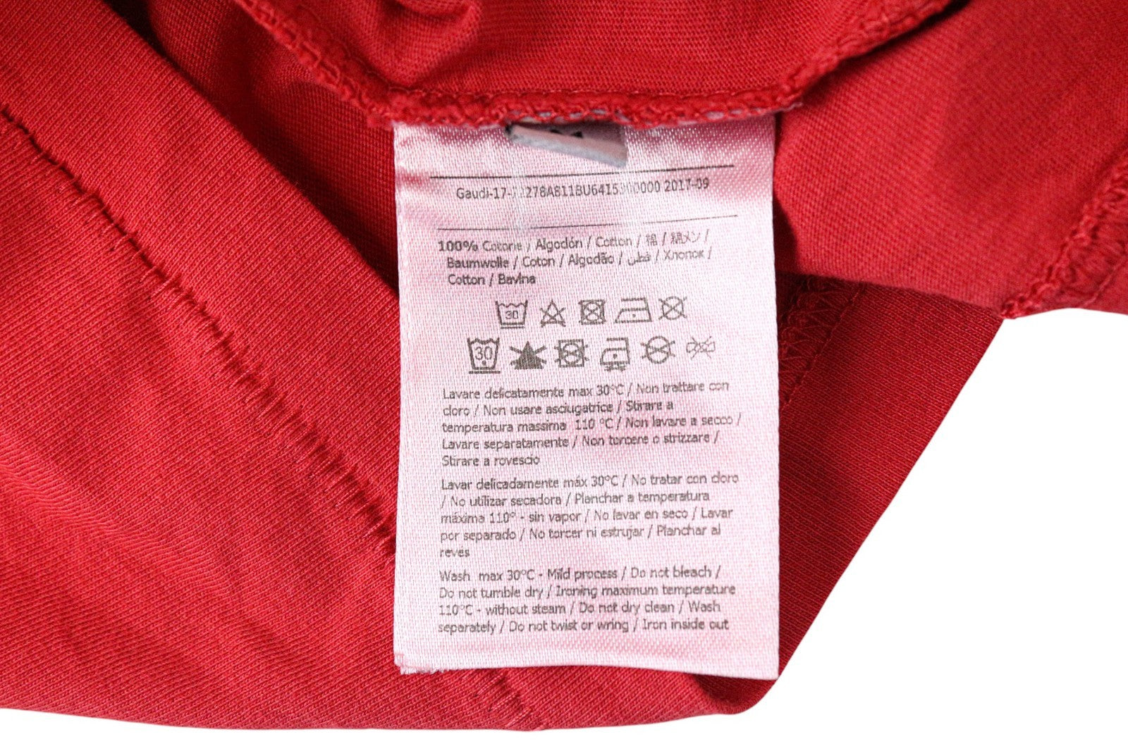 GAUDI JEANS Men's T-Shirt L Red Casual Cotton Short Sleeve Pullover Tee