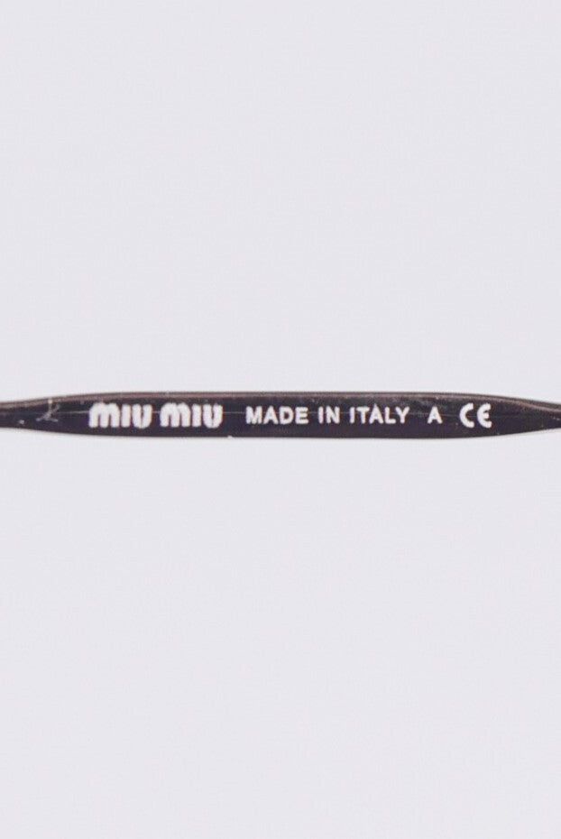 Miu Miu MU 50RV Eyeglasses Pale Gold Butterfly Frame Women Lens 140 Semi Rimless