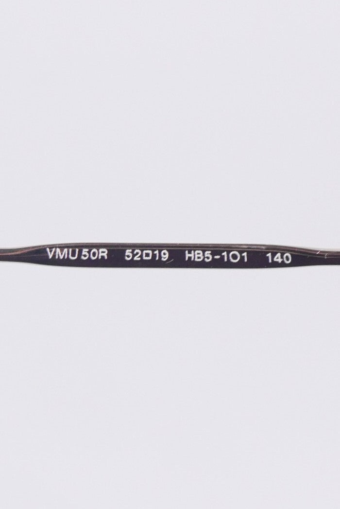 Miu Miu MU 50RV Eyeglasses Pale Gold Butterfly Frame Women Lens 140 Semi Rimless