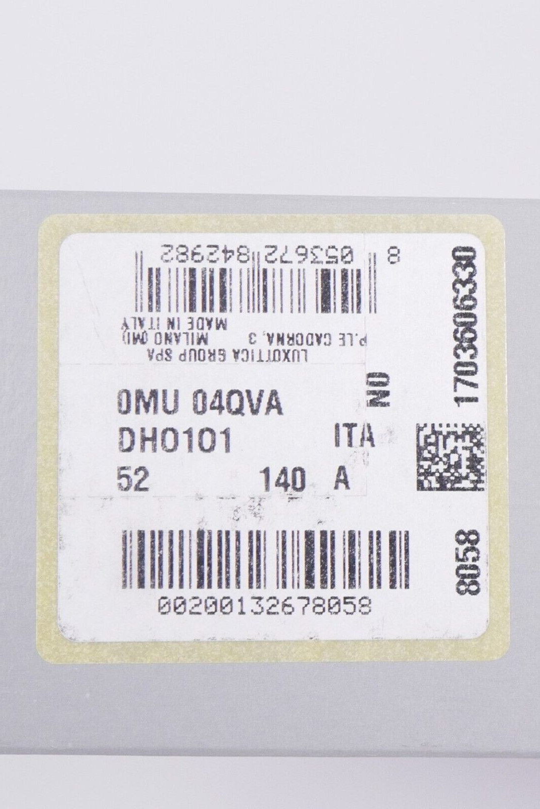 Miu Miu MU04QVA Women's Eyeglasses Brown Square Frame Demo Lens 140mm Full Rim