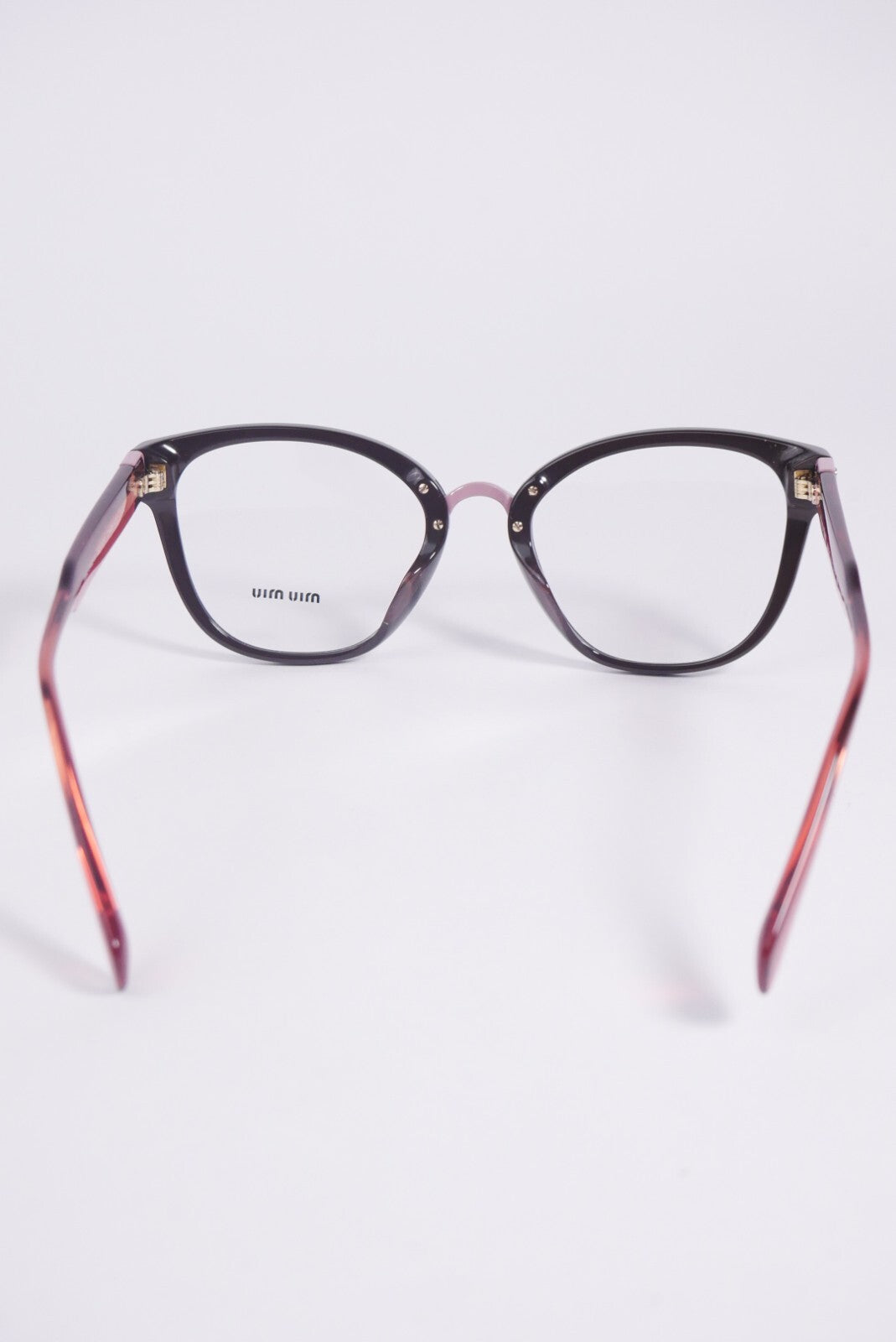 Miu Miu MU04QVA Women's Eyeglasses Brown Square Frame Demo Lens 140mm Full Rim