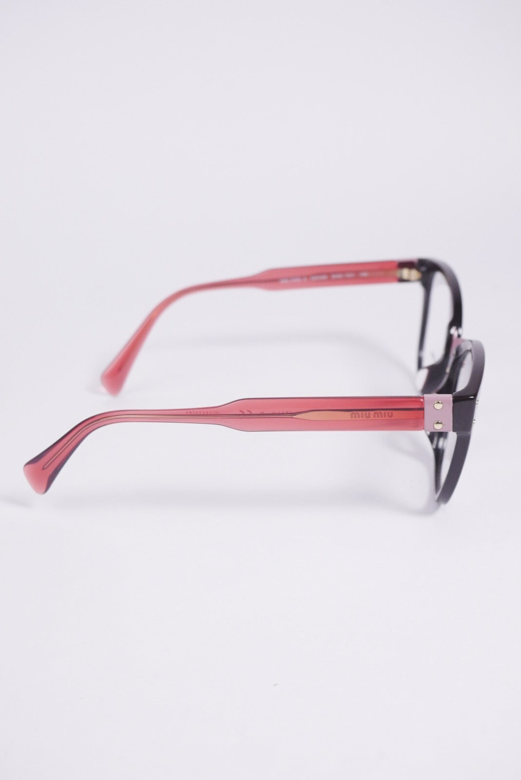 Miu Miu MU04QVA Women's Eyeglasses Brown Square Frame Demo Lens 140mm Full Rim