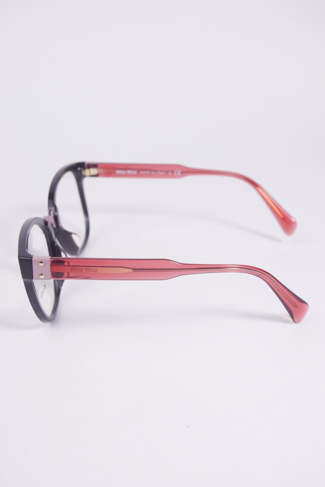 Miu Miu MU04QVA Women's Eyeglasses Brown Square Frame Demo Lens 140mm Full Rim