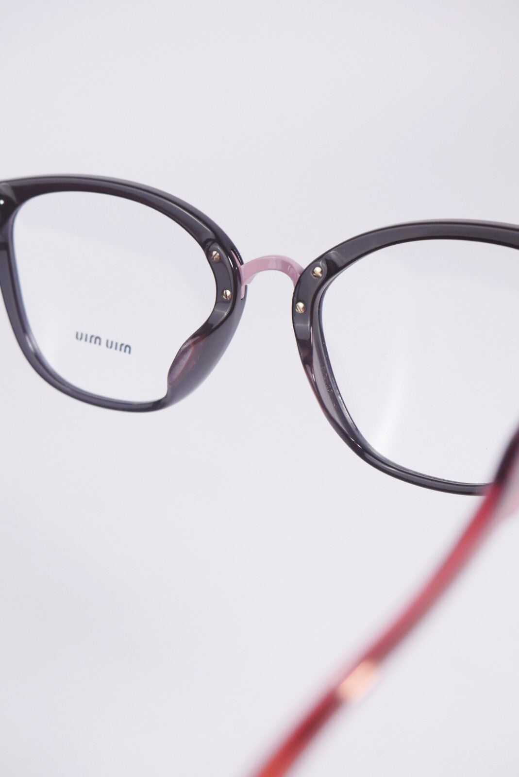 Miu Miu MU04QVA Women's Eyeglasses Brown Square Frame Demo Lens 140mm Full Rim