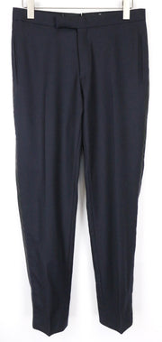 SUITSUPPLY Brescia Tux Men Trousers UK38R Navy Blue Pleat Classic Pure Wool