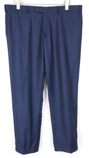 SUITSUPPLY Brescia Men Trousers UK38S Blue Pure Wool Pleat Front Lined