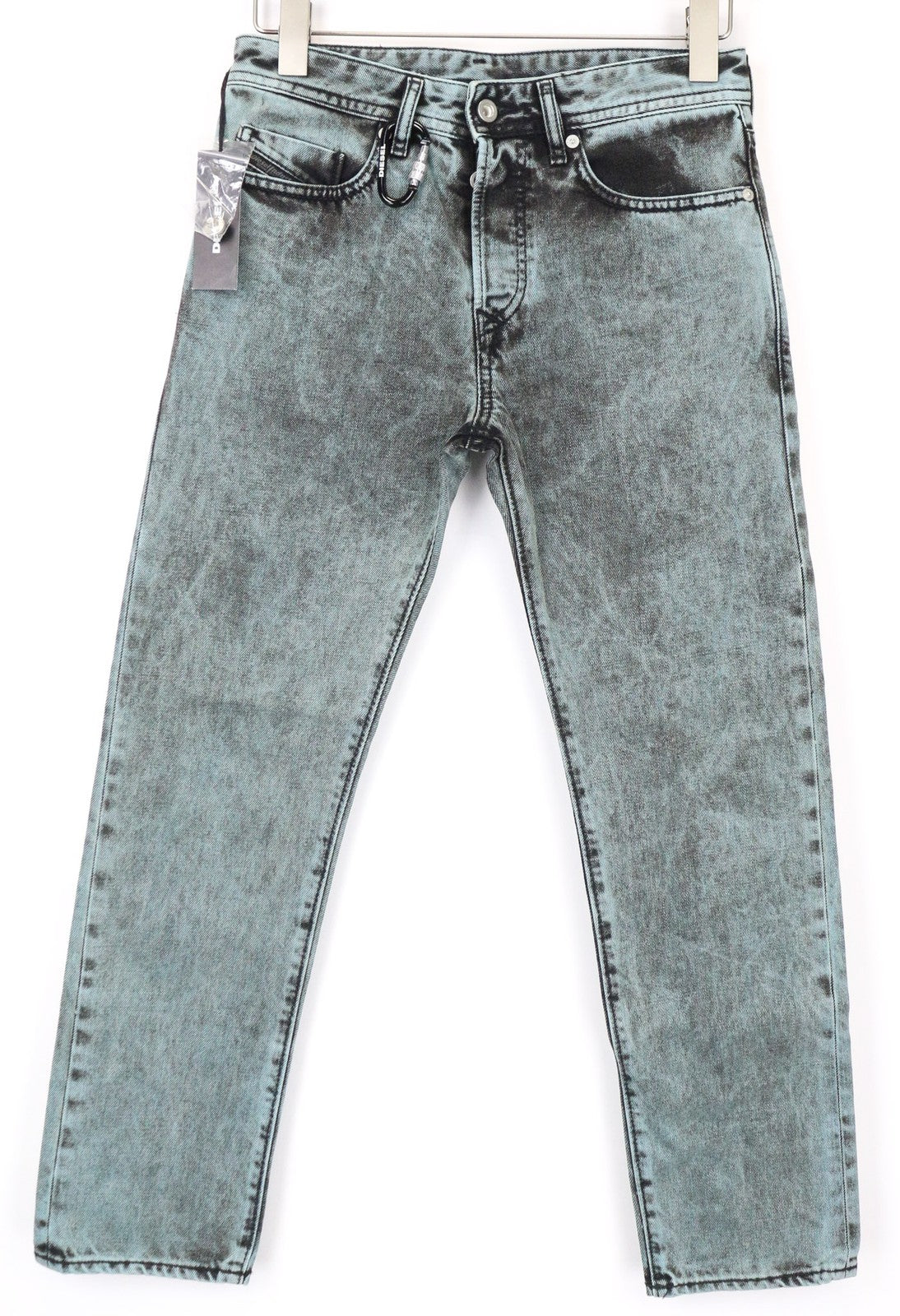 DIESEL D-Buster-CO 0TATP Men Jeans W27 Slim Fit Pure Cotton Blue Grey Wash