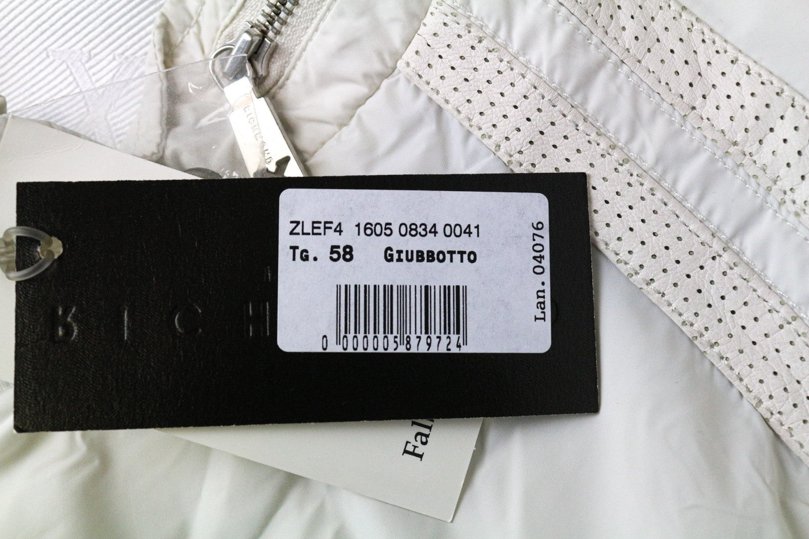 RICHMOND Men's Jacket 58 Off-White Lightweight Multi Pocket Casual Zipped