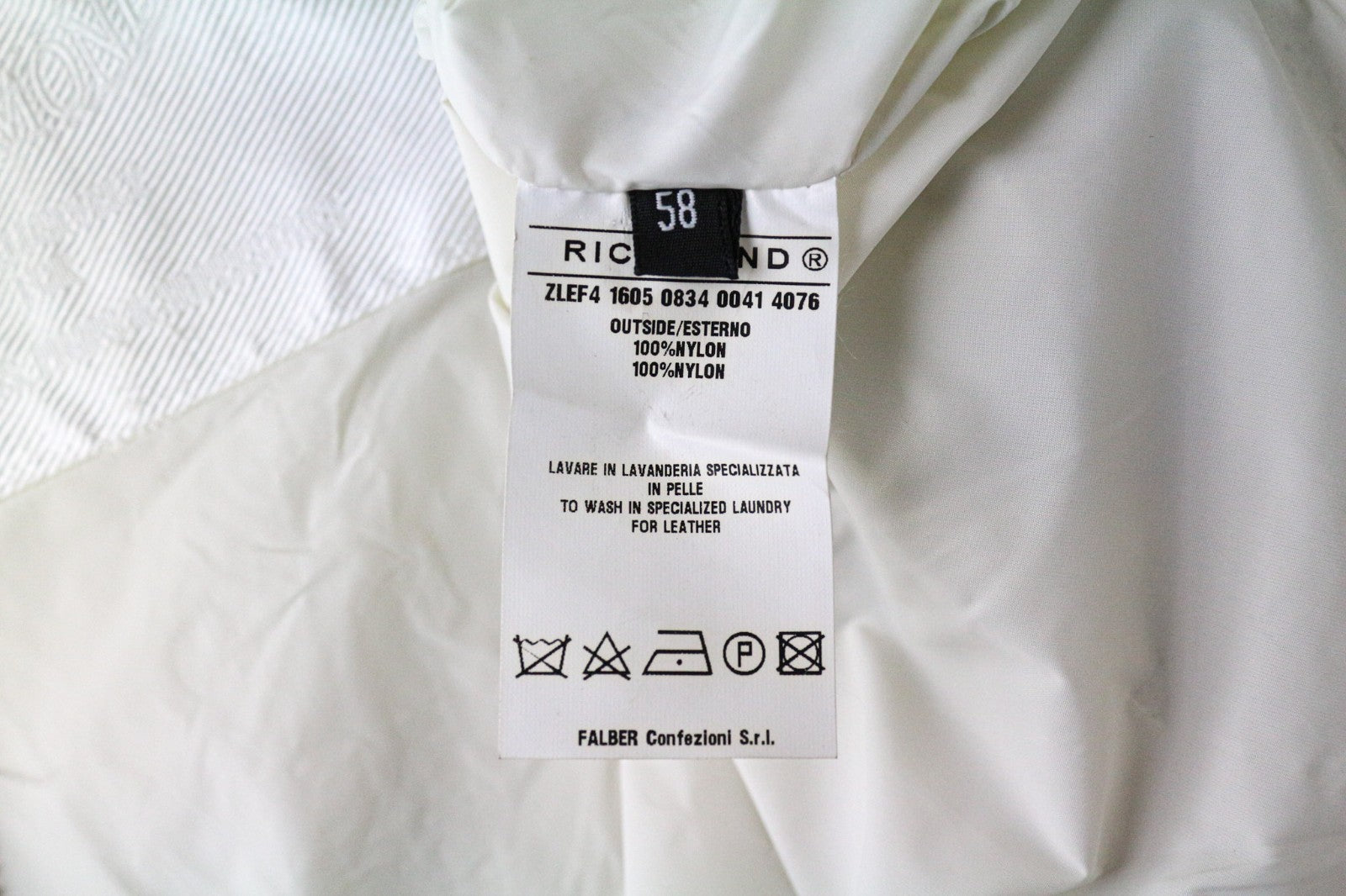 RICHMOND Men's Jacket 58 Off-White Lightweight Multi Pocket Casual Zipped