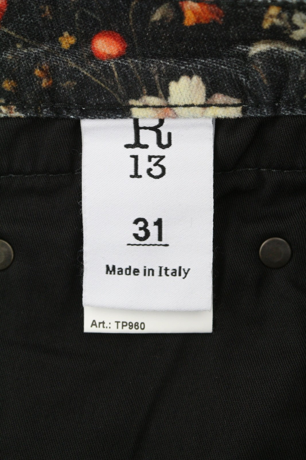 R13 Boy Flare Women Jeans 31 Lunar Petal Velveteen Floral Print FW25 RRP799