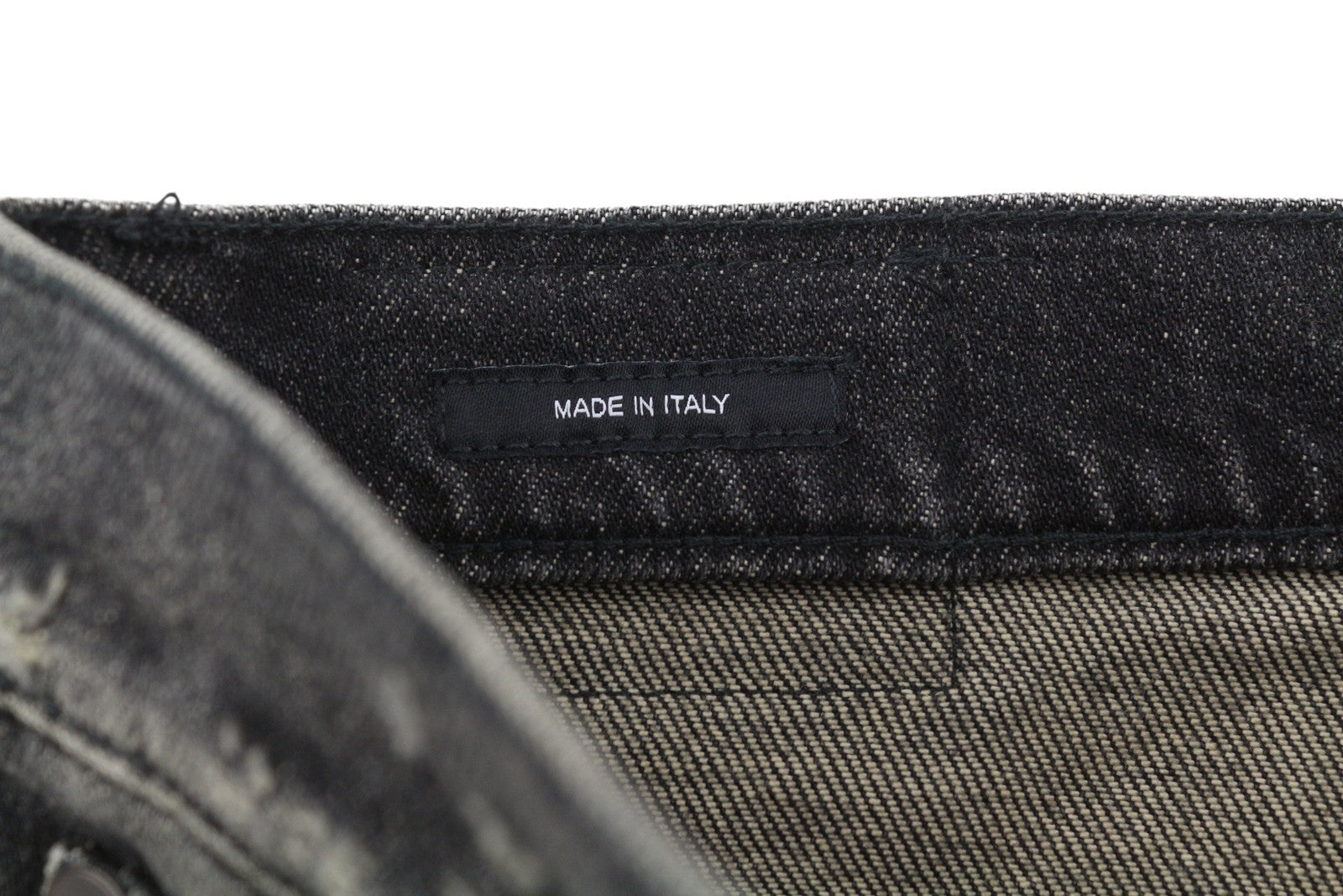 R13 Boyfriend Women Jeans 28 Abbey Black Faded Distress Ripped Straight Fit FW25